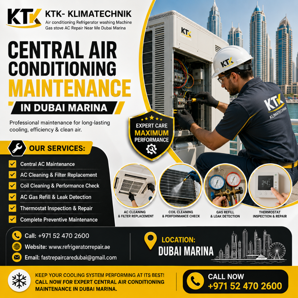 Central Air Conditioning Maintenance in Dubai Marina