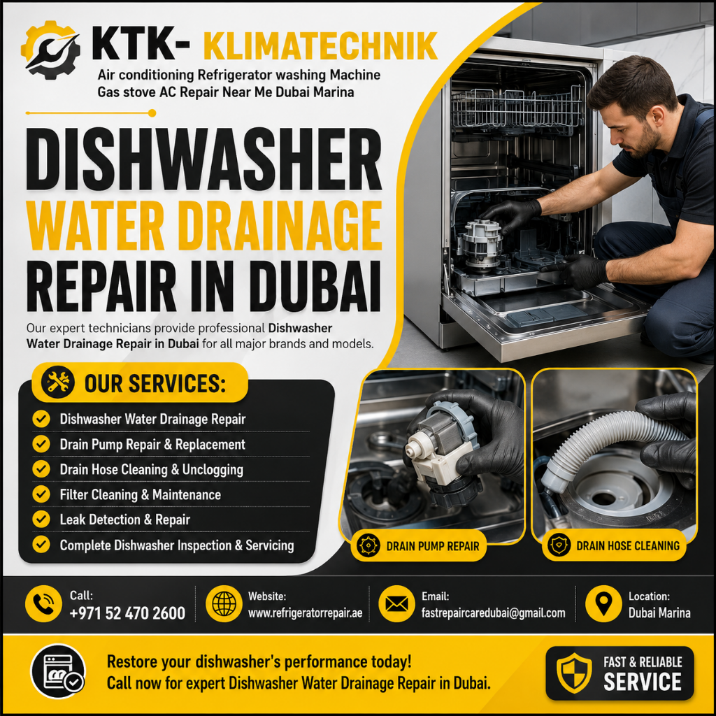 Dishwasher Water Drainage Repair in Dubai