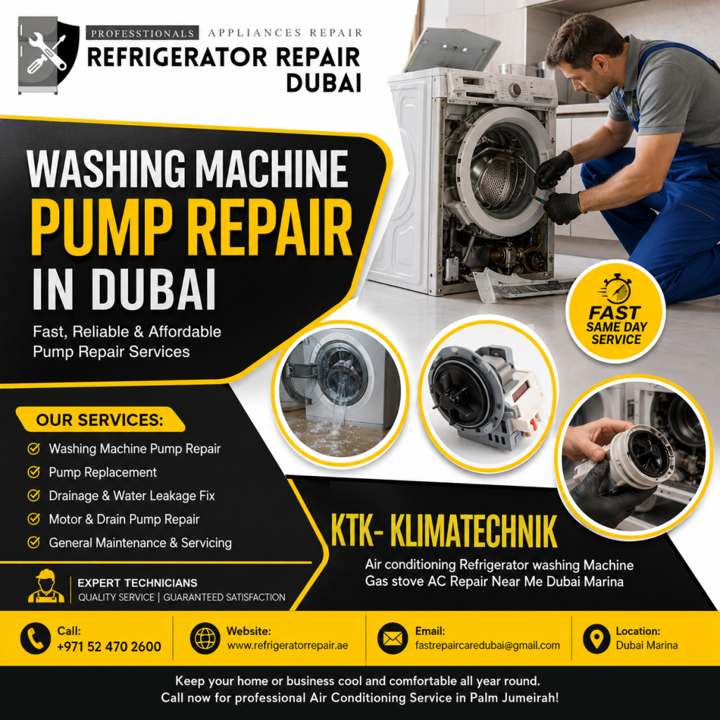 Washing Machine Pump Repair in Dubai